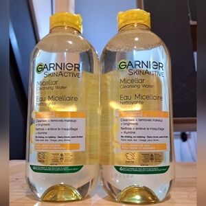 2 Garnier SkinActive Micellar Cleansing Water. All In 1 + Brightens. 400ml X 2